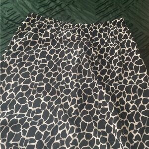 Black and White Animal Print Skirt